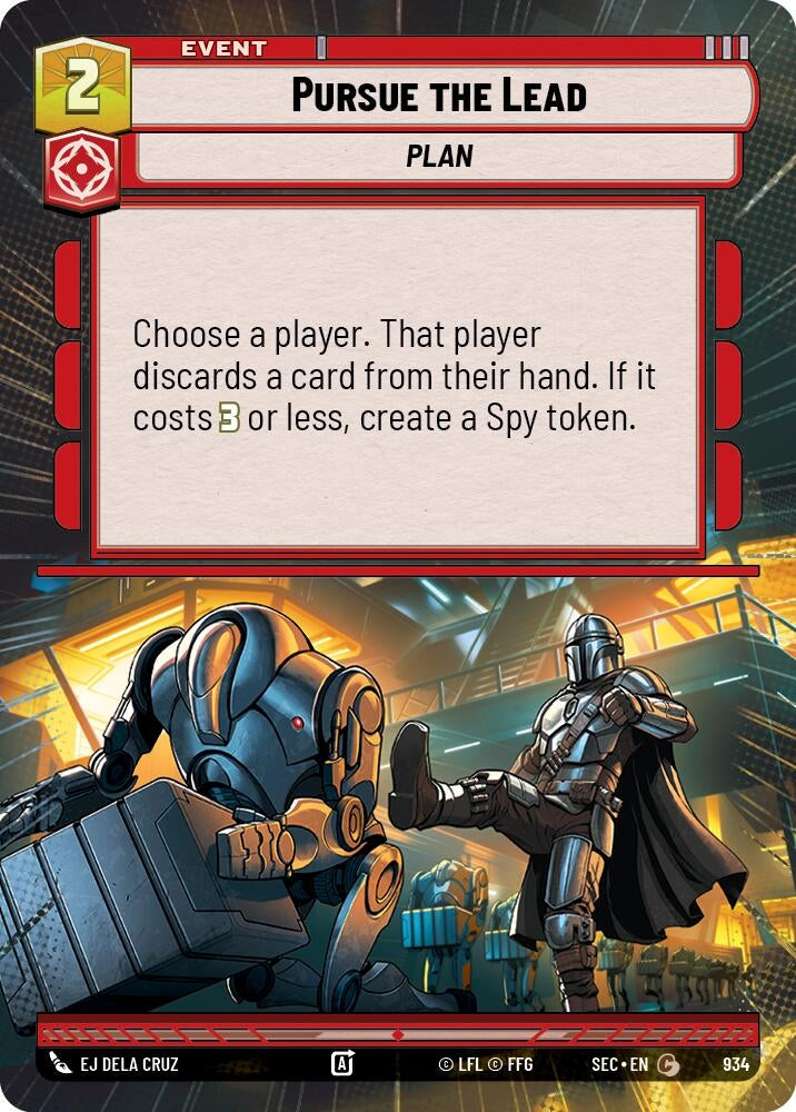 Image for Pursue the Lead (Hyperspace Foil) (934) (Secrets of Power) - Star Wars: Unlimited