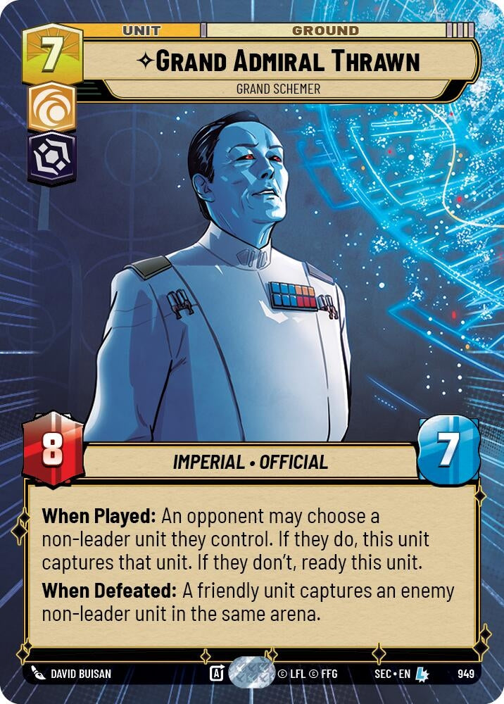 Image for Grand Admiral Thrawn - Grand Schemer (Hyperspace Foil) (949) (Secrets of Power) - Star Wars: Unlimited