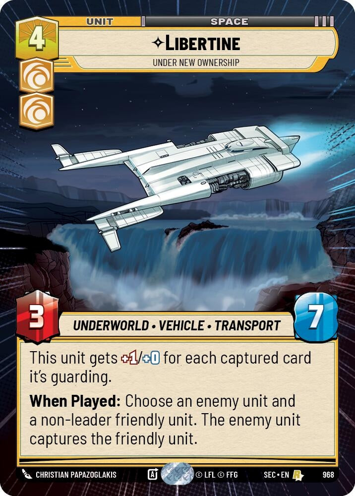 Image for Libertine - Under New Ownership (Hyperspace Foil) (968) (Secrets of Power) - Star Wars: Unlimited