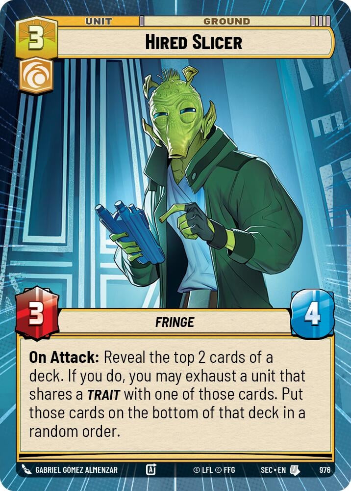 Image for Hired Slicer (Hyperspace Foil) (976) (Secrets of Power) - Star Wars: Unlimited