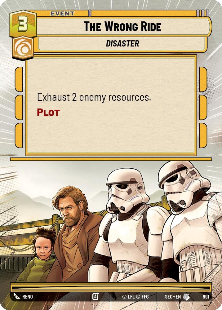 Image for The Wrong Ride (Hyperspace Foil) (991) (Secrets of Power) - Star Wars: Unlimited