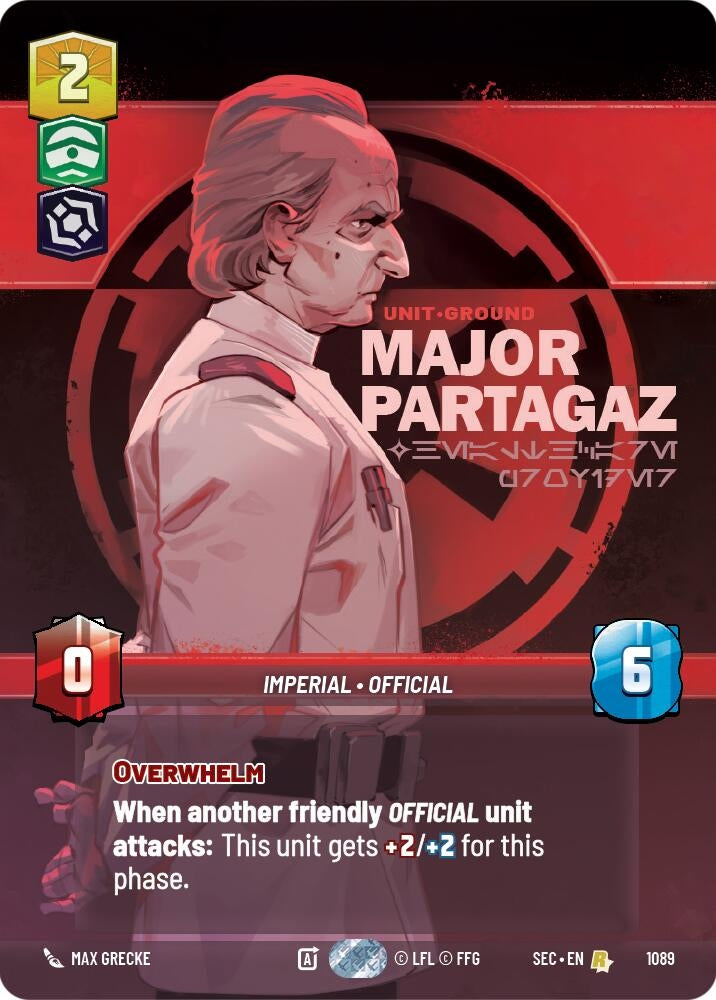 Image for Major Partagaz - Healthcare Provider (Prestige Foil) (1089) (Secrets of Power) - Star Wars: Unlimited