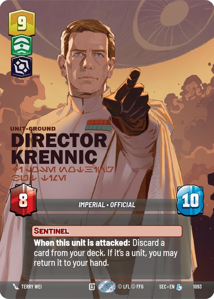 Image for Director Krennic - I Lose Nothing But Time (Prestige Foil) (1093) (Secrets of Power) - Star Wars: Unlimited