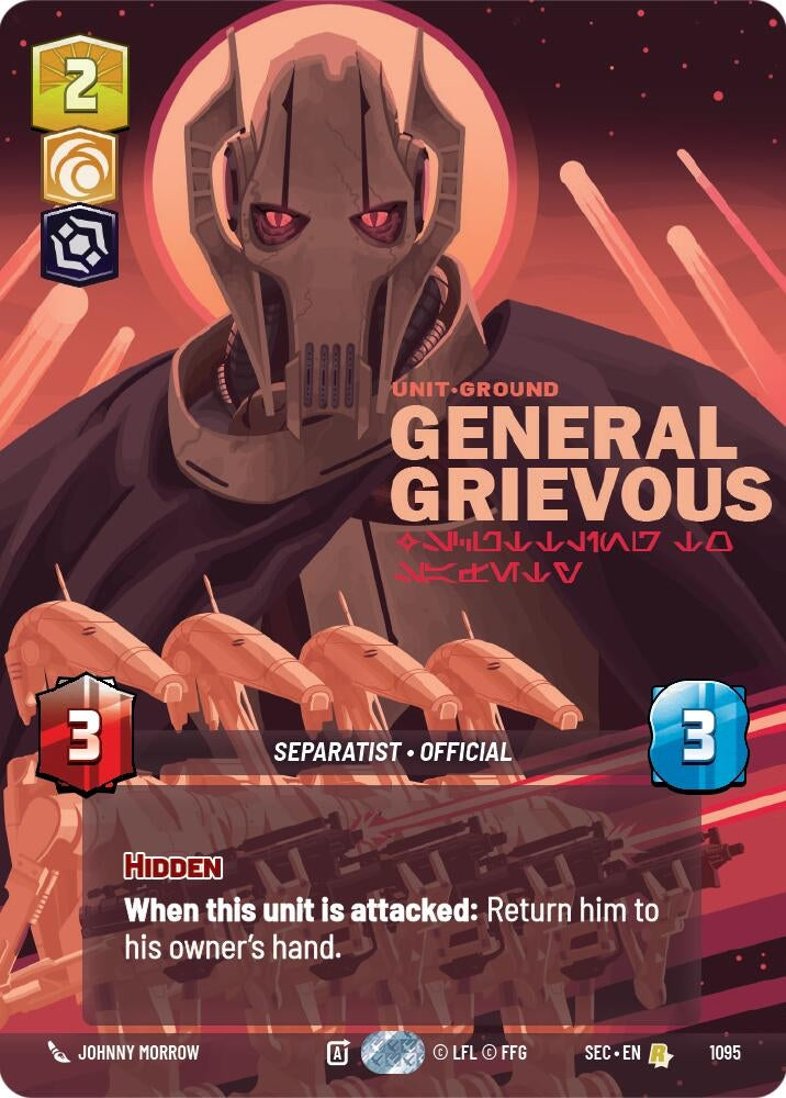 Image for General Grievous - Scuttling to Safety (Prestige Foil) (1095) (Secrets of Power) - Star Wars: Unlimited