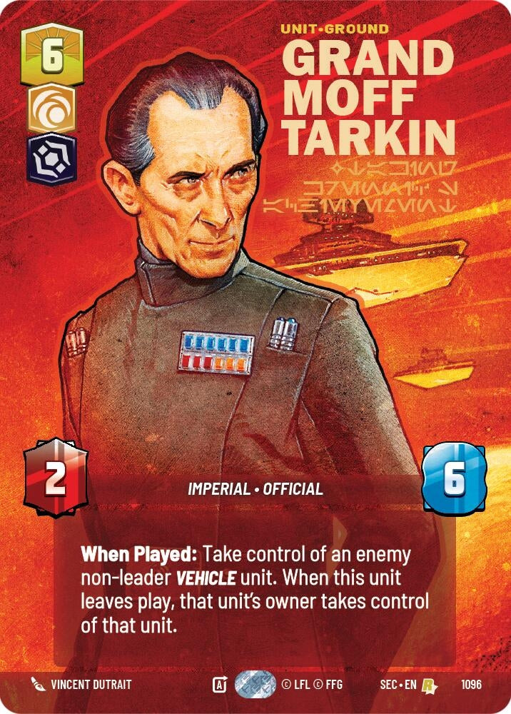 Image for Grand Moff Tarkin - Taking Krennic's Achievement (Prestige Foil) (1096) (Secrets of Power) - Star Wars: Unlimited