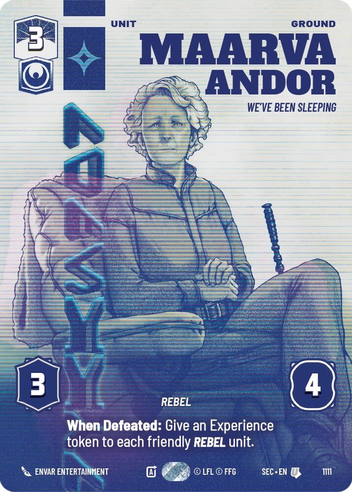 Image for Maarva Andor - We've Been Sleeping (Prestige Foil) (1111) (Secrets of Power) - Star Wars: Unlimited