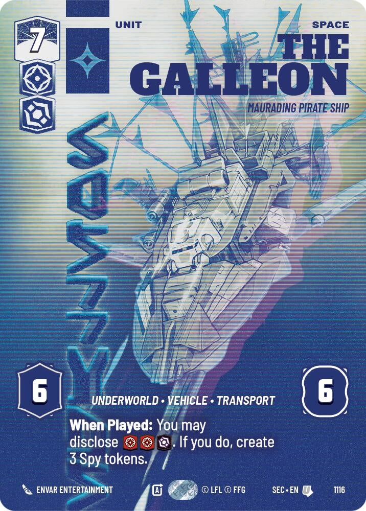 Image for The Galleon - Marauding Pirate Ship (Prestige Foil) (1116) (Secrets of Power) - Star Wars: Unlimited