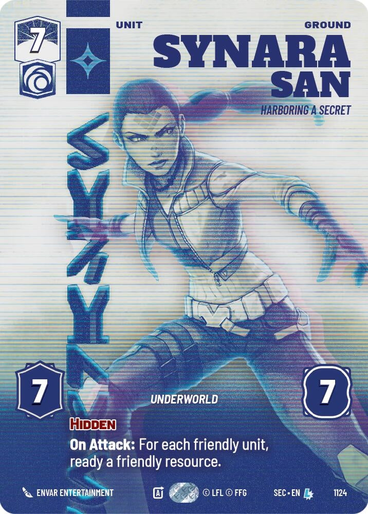 Image for Synara San - Harboring a Secret (Prestige Foil) (1124) (Secrets of Power) - Star Wars: Unlimited