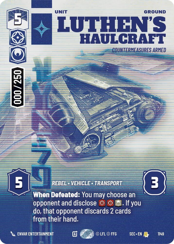 Image for Luthen's Haulcraft - Countermeasures Armed (Serialized) (1149) (Secrets of Power) - Star Wars: Unlimited