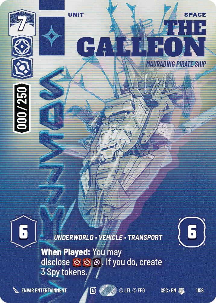 Image for The Galleon - Marauding Pirate Ship (Serialized) (1159) (Secrets of Power) - Star Wars: Unlimited