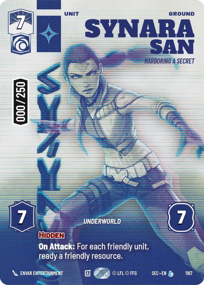 Image for Synara San - Harboring a Secret (Serialized) (1167) (Secrets of Power) - Star Wars: Unlimited