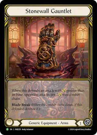 Image for Stonewall Gauntlet (Golden) - FAB229 (FAB229) - Flesh and Blood TCG