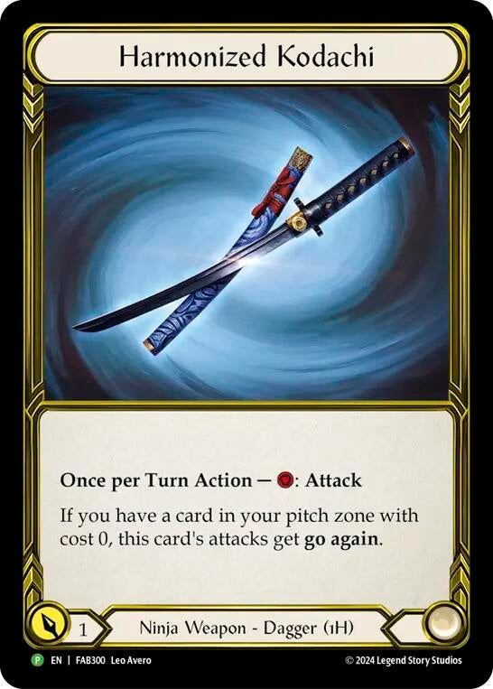 Image for Harmonized Kodachi (Left) (Golden) - FAB300 (FAB300) - Flesh and Blood TCG