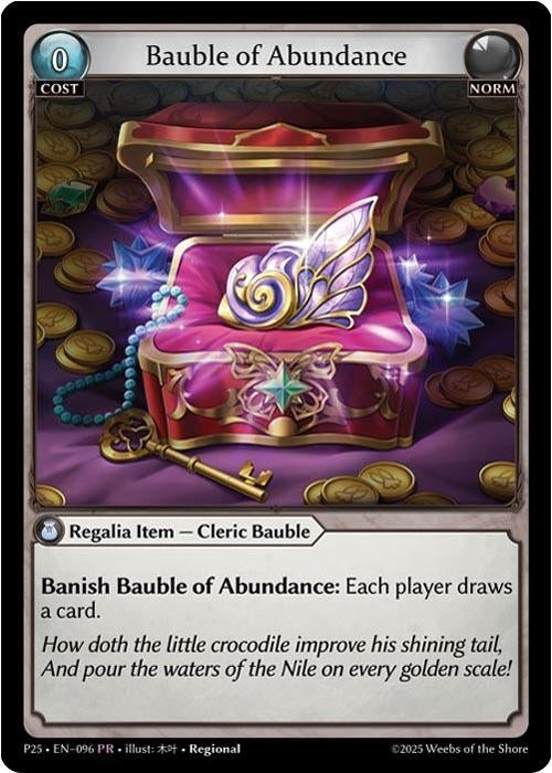 Image for Bauble of Abundance (096) (096) (Promotional Cards) - Grand Archive TCG