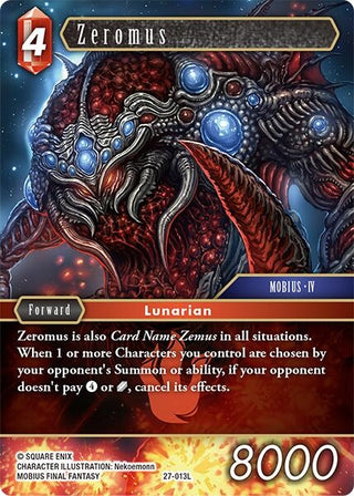 Image for Zeromus (27-013L) (Journey of Discovery) - Final Fantasy TCG