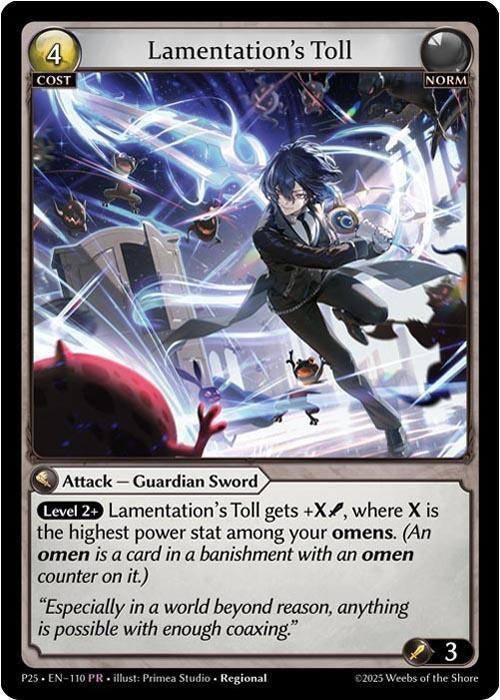 Image for Lamentation's Toll (110) (Promotional Cards) - Grand Archive TCG