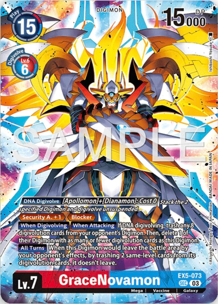 Image for GraceNovamon (Digimon Story: Time Stranger Collector's Edition) (EX5-073 SEC) (Animal Colosseum) - Digimon Card Game