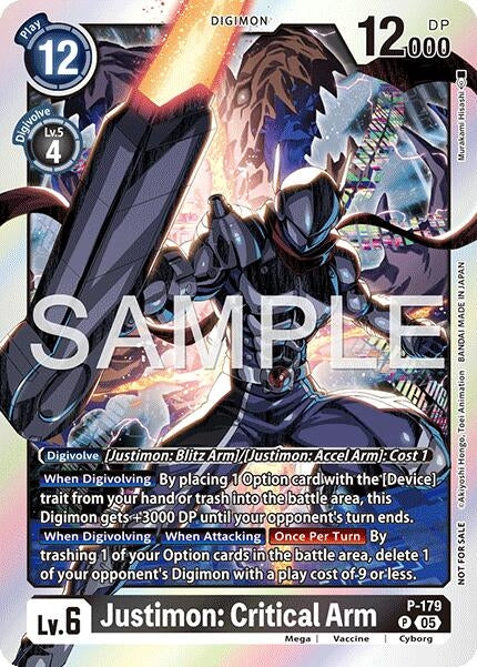 Image for Justimon: Critical Arm (Event Pack 8) (P-179 P) (Digimon Promotion Cards) - Digimon Card Game