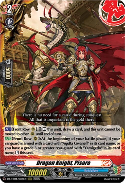 Image for Dragon Knight, Pisaro (DZ-TB01/008EN) (DZ-TB01: Future Card Buddyfight) - Cardfight Vanguard