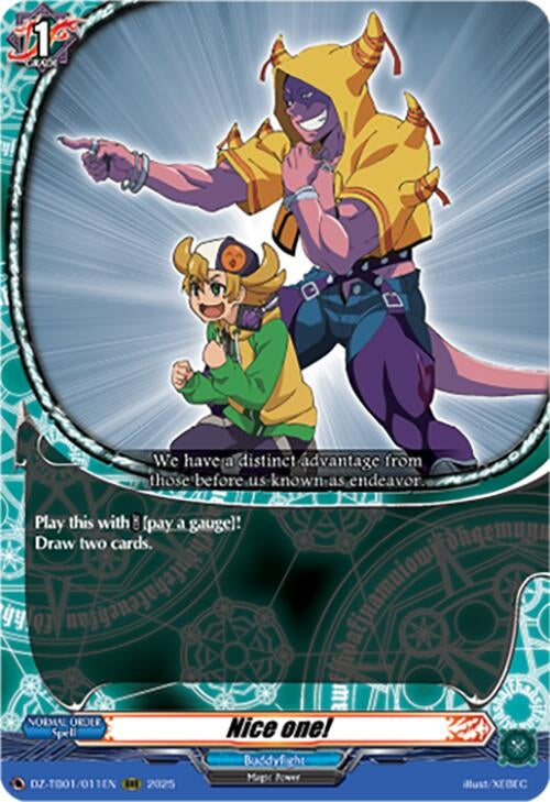 Image for Nice one! (DZ-TB01/011EN) (DZ-TB01: Future Card Buddyfight) - Cardfight Vanguard