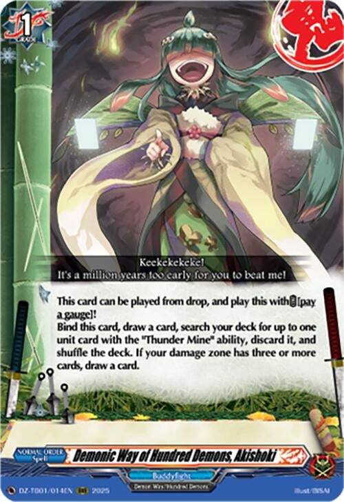 Image for Demonic Way of Hundred Demons, Akishoki (DZ-TB01/014EN) (DZ-TB01: Future Card Buddyfight) - Cardfight Vanguard