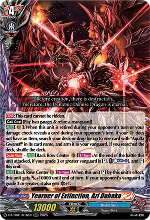 Image for Yearner of Extinction, Azi Dahaka (DZ-TB01/016EN) (DZ-TB01: Future Card Buddyfight) - Cardfight Vanguard