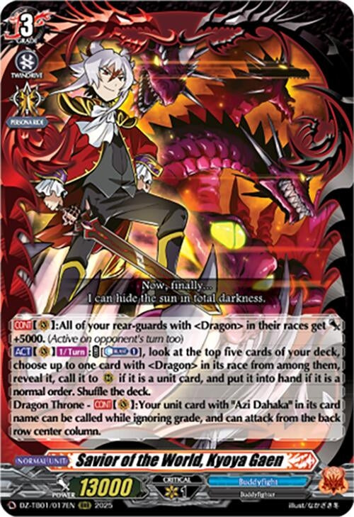 Image for Savior of the World, Kyoya Gaen (DZ-TB01/017EN) (DZ-TB01: Future Card Buddyfight) - Cardfight Vanguard