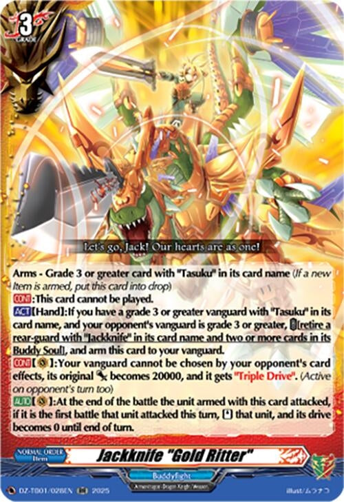 Image for Jackknife "Gold Ritter" (DZ-TB01/028EN) (DZ-TB01: Future Card Buddyfight) - Cardfight Vanguard
