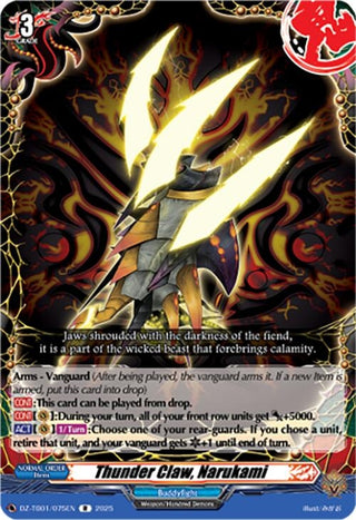 Image for Thunder Claw, Narukami (DZ-TB01/075EN) (DZ-TB01: Future Card Buddyfight) - Cardfight Vanguard