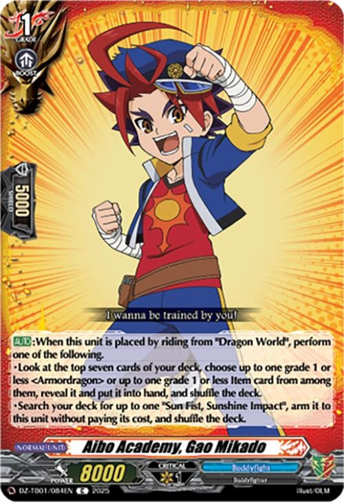 Image for Aibo Academy, Gao Mikado (DZ-TB01/084EN) (DZ-TB01: Future Card Buddyfight) - Cardfight Vanguard