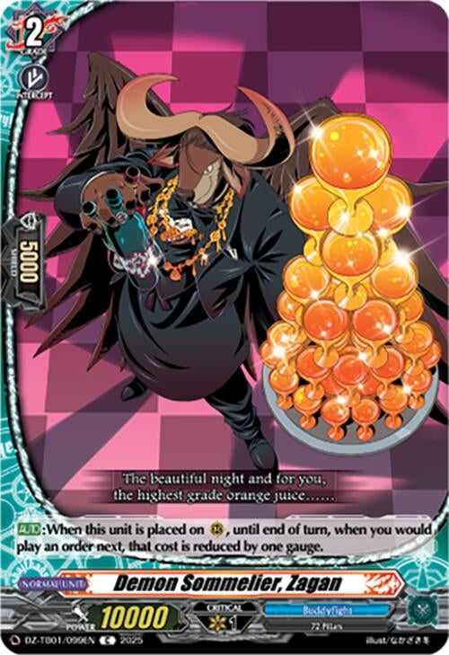 Image for Demon Sommelier, Zagan (DZ-TB01/099EN) (DZ-TB01: Future Card Buddyfight) - Cardfight Vanguard