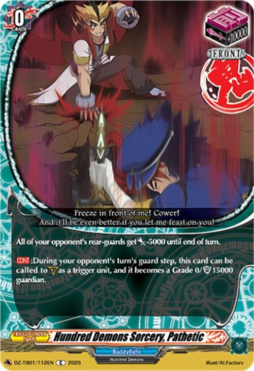 Image for Hundred Demons Sorcery, Pathetic (DZ-TB01/112EN) (DZ-TB01: Future Card Buddyfight) - Cardfight Vanguard