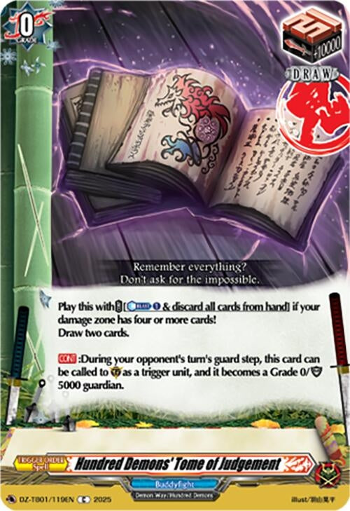 Image for Hundred Demons' Tome of Judgement (DZ-TB01/119EN) (DZ-TB01: Future Card Buddyfight) - Cardfight Vanguard
