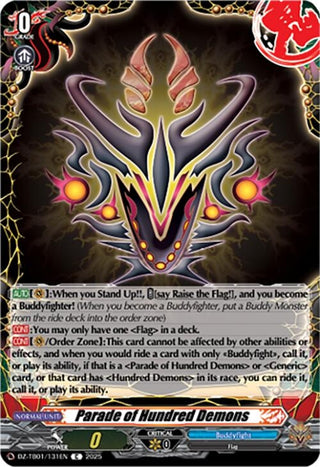 Image for Parade of Hundred Demons (DZ-TB01/131EN) (DZ-TB01: Future Card Buddyfight) - Cardfight Vanguard
