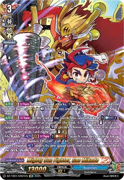 Image for Mighty Sun Fighter, Gao Mikado (KR) (DZ-TB01/KR01EN) (DZ-TB01: Future Card Buddyfight) - Cardfight Vanguard