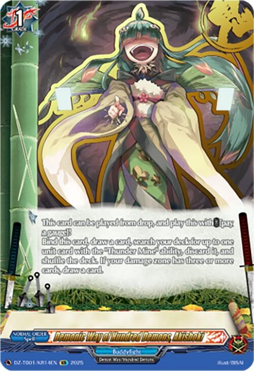 Image for Demonic Way of Hundred Demons, Akishoki (KR) (DZ-TB01/KR14EN) (DZ-TB01: Future Card Buddyfight) - Cardfight Vanguard