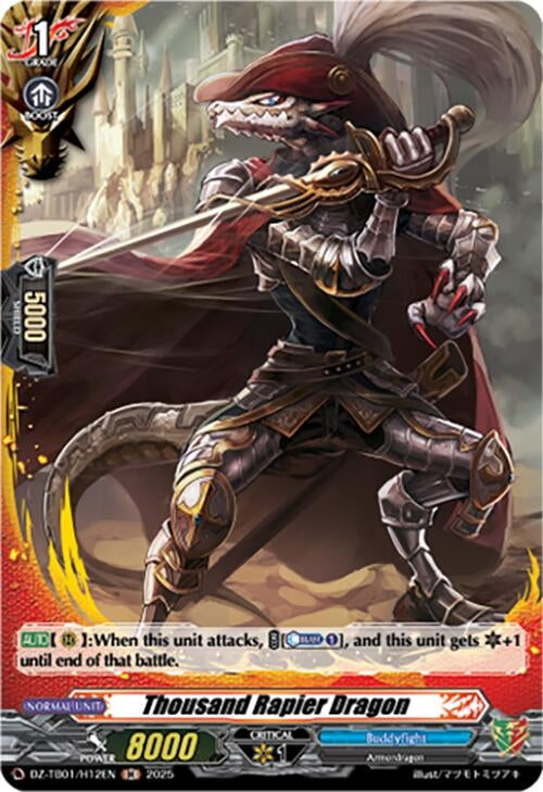 Image for Thousand Rapier Dragon (H) (DZ-TB01/H12EN) (DZ-TB01: Future Card Buddyfight) - Cardfight Vanguard