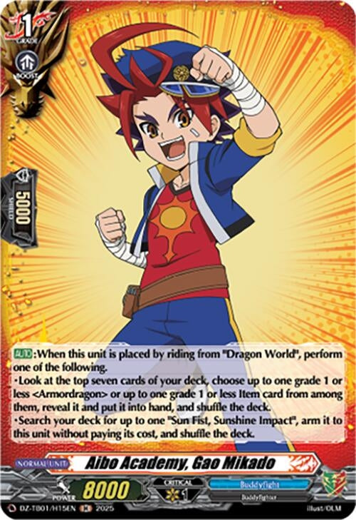 Image for Aibo Academy, Gao Mikado (H) (DZ-TB01/H15EN) (DZ-TB01: Future Card Buddyfight) - Cardfight Vanguard