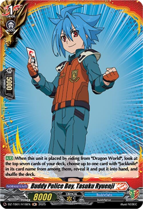 Image for Buddy Police Boy, Tasuku Ryuenji (H) (DZ-TB01/H16EN) (DZ-TB01: Future Card Buddyfight) - Cardfight Vanguard