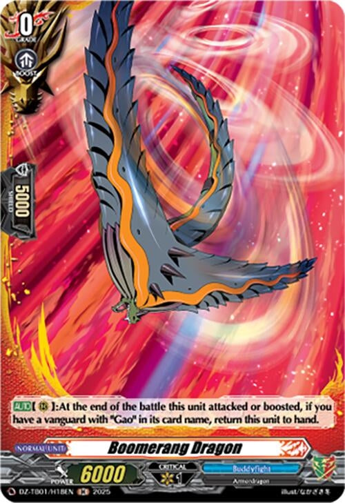 Image for Boomerang Dragon (H) (DZ-TB01/H18EN) (DZ-TB01: Future Card Buddyfight) - Cardfight Vanguard
