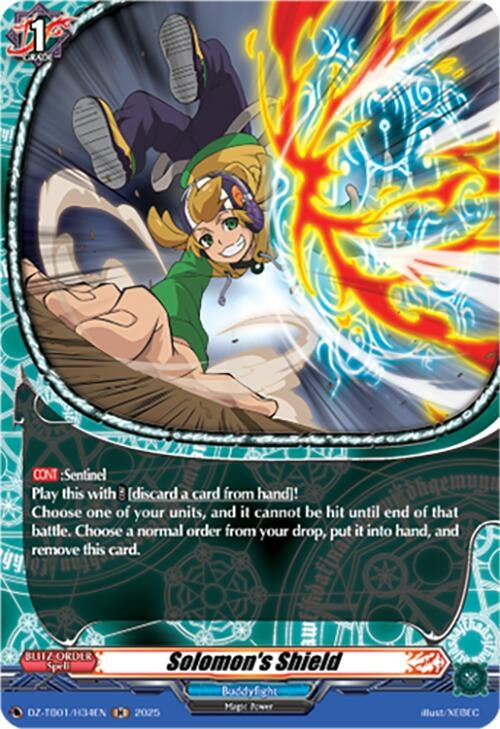 Image for Solomon's Shield (H) (DZ-TB01/H34EN) (DZ-TB01: Future Card Buddyfight) - Cardfight Vanguard