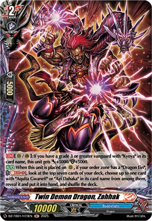 Image for Twin Demon Dragon, Zahhak (H) (DZ-TB01/H73EN) (DZ-TB01: Future Card Buddyfight) - Cardfight Vanguard