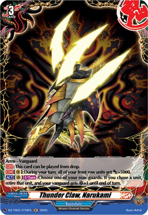 Image for Thunder Claw, Narukami (H) (DZ-TB01/H79EN) (DZ-TB01: Future Card Buddyfight) - Cardfight Vanguard