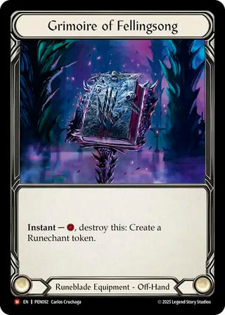 Image for Grimoire of Fellingsong (PEN092) - Flesh and Blood TCG