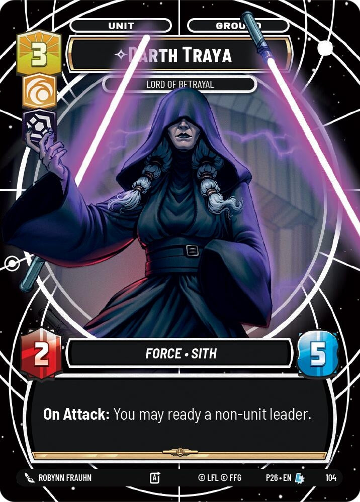 Image for Darth Traya - Lord of Betrayal (104) (Sector and Regional Promos: Season 1) - Star Wars: Unlimited