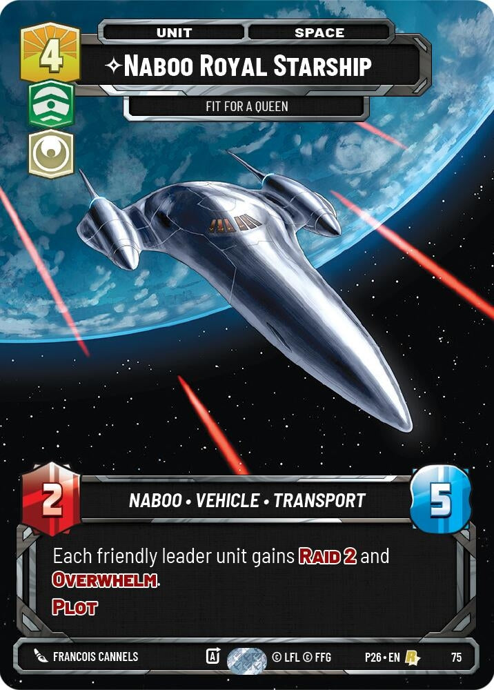 Image for Naboo Royal Starship - Fit For A Queen (75) (75) (Sector and Regional Promos: Season 1) - Star Wars: Unlimited