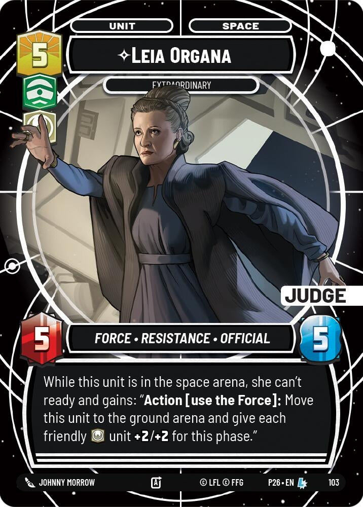 Image for Leia Organa - Extraordinary (103) (Judge Promos) - Star Wars: Unlimited