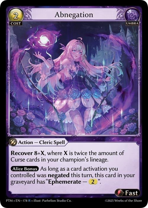 Image for Abnegation (178) (Phantom Monarchs) - Grand Archive TCG