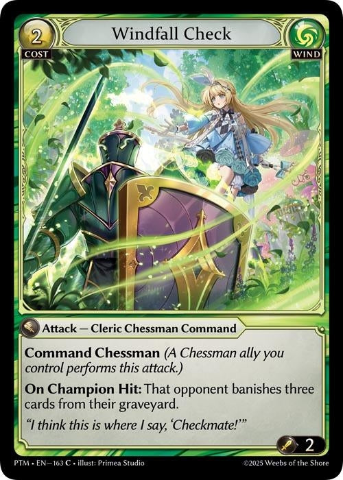 Image for Windfall Check (163) (Phantom Monarchs) - Grand Archive TCG