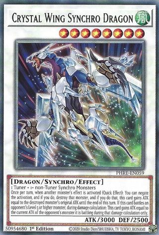 Image for Crystal Wing Synchro Dragon (PHRE-EN059) (Phantom Revenge) - YuGiOh